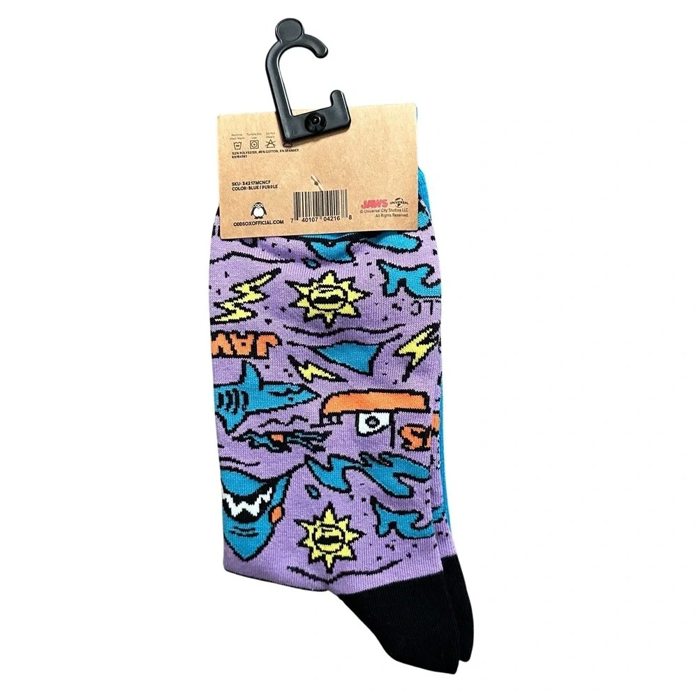 Cool  Socks Odd‎ Sox Universal Jaws Doodle Socks size 8-12